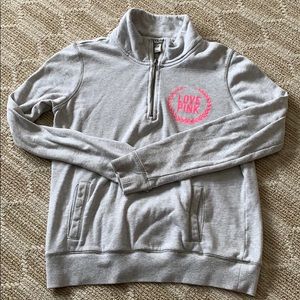 Pink quarter-zip pullover